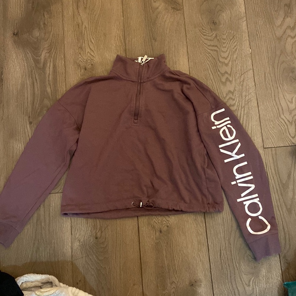 Calvin Klein cropped quarter zip